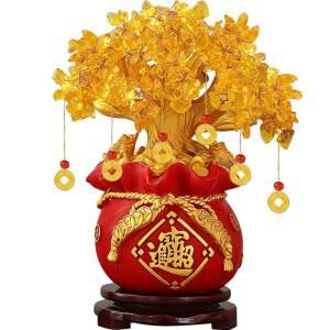 돈나무복주머니장 집들이선물 인테리어 금전수 황금 개업 집들이 선물용품 돈나무