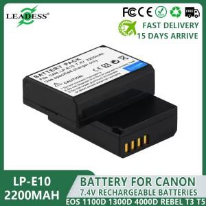 캐논 카메라용 LP-E10 배터리, LP 충전식 EOS 1100D 4000D Rebel T3 T5 T6 KISS X50 X70 2200mAh