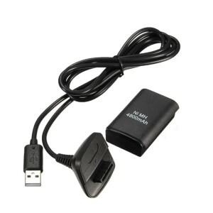 Xbox 360 무선 컨트롤러 배터리용 충전 케이블이 포함된 14800mAh 게임패드 1세트