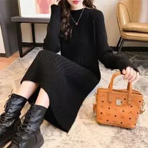 은창)버티컬 골지 무드 니트 원피스 겨울 롱원피스_19871903_667501