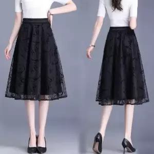 (CESS) 13MN4 자가드망사 스커트 데님 치마 미니 여성_19949750_667501