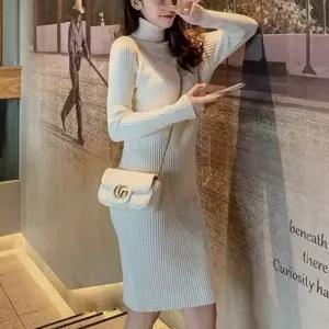 롱원피스 골지 데일리 슬림핏 스러운 긴팔 니트원피스_19913936_667501