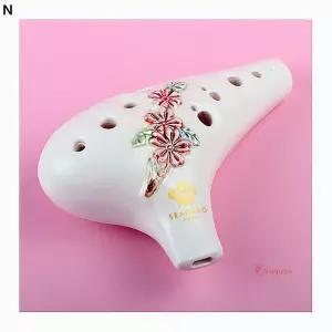 플라워오카리나 알토 도자기 소프라노 트리플uvw169