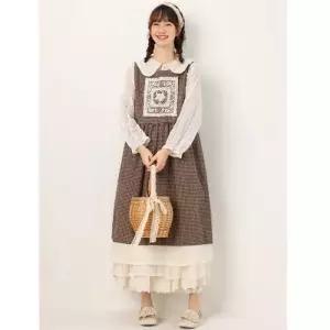 스파이더맨 원피스 빈티지 가을 편한 루즈핏 여성원피스 롱스커트 면마 나시 컨트리풍 자수 OPH3