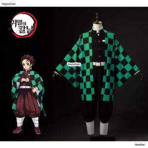 귀멸의칼날 탄지로 의상 코스프레 하오리 풀세트 카마도 귀살대 제복