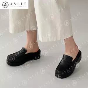 [애슬릿] 여성 라운드 페니 로퍼 통굽 뮬 블로퍼