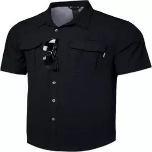 하이몬트 남성용 자외선 차단 셔츠 방수 반팔 버튼 다운 하이킹 낚시용 퀵 드라이 쿨링