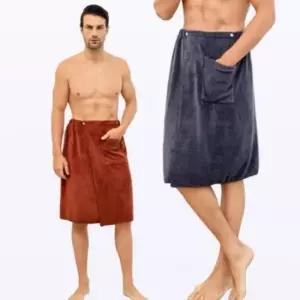 [반려] 스커트 가운 샤워 목욕 남자 극세사 홈웨어