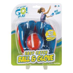 Get Outside Go! Easy Catch Ball & Glove Set Super Sport 아웃도어 액티브 플레이 야구 Toysmith 제품 (포장은 다를 수 있음) 스몰