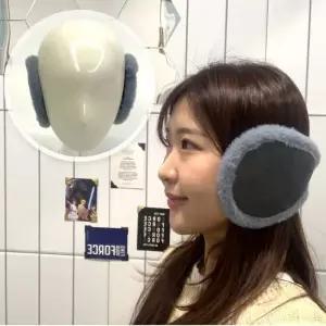 [라일리] Rly ZF 겨울 벨벳 귀마개 그레이 귀도리 왕 방한