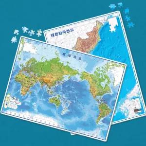 [베스트TOP100] 300피스 판퍼즐 세계지도 우리나라지도 (2종 세트)