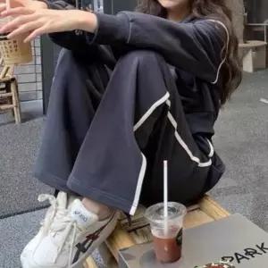 여성 루즈핏 와이드 라인 포인트 트레이닝 세트