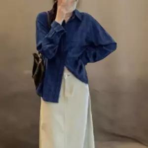 [신상오픈런]여성용 체크 패턴 여유핏 캐주얼 셔츠 (42297453)