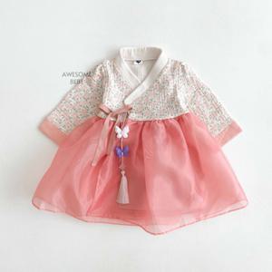 여아 한복 꽃무늬 생활한복