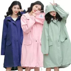 비옷 후드 여성 우비 패션 트렌치 레인코트 우의 남성