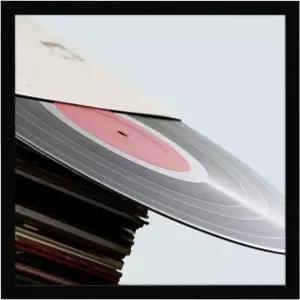 엘레텍프로 12.5x12.5 비닐 레코드 프레임 매트 블랙 앨범 액자 12x12 LP 및 커버 가정 음악 스튜디오