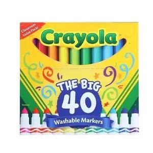 업위드 크레욜라 워셔블마카40색(굵은선) 잘지워지는마카