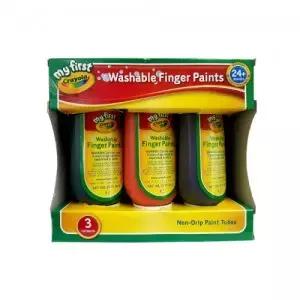 업위드 크레욜라 핑거페인트150ML*3색(주,녹,보) 손바닥물감 손가락페인팅 크래욜라