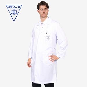 MD09 남 약사가운 대한약사회 마크 약국 긴팔 30수