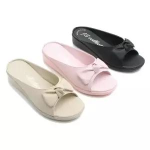 리본 여성/사무실/슬리퍼/통굽/실내화/간호화