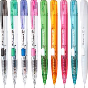 펜텔 테크닉클릭 샤프 0.5mm PD105 낱개 사이드 노크 가벼운 무게감 투명한 바디