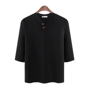 남자 남성 면티 반티 슬라브 7부 헨리넥티 NR580T