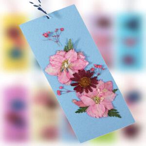 압화 책갈피 만들기세트(연청색) 압화재료 꽃책갈피 만들기재료