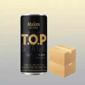 TOP 티오피 더블랙 200ml x 72캔 (2박스) 캔 커피 음료