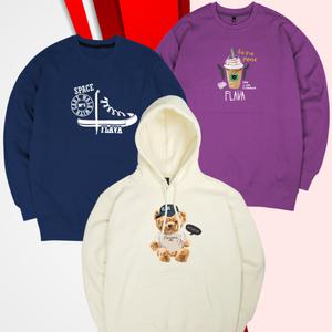 [JY] 기모 맨투맨 후드티 커플 남자 여자 남성 여성 빅사이즈 M~4XL