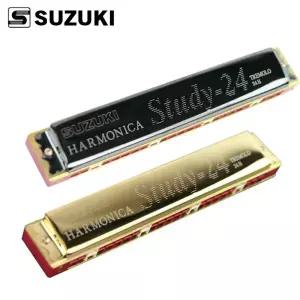 스즈키 하모니카 STUDY24 블랙 골드 트레몰로 C키 24홀