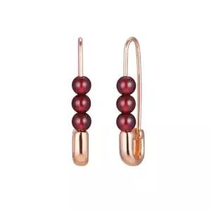 14k 센서빌D 클립 가넷 원석 귀걸이_소