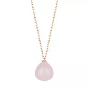 14k 봉봉 로즈쿼츠 롱 목걸이 천연석) 60cm)