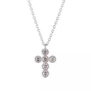 14k 로레트 다이아몬드 십자가 목걸이