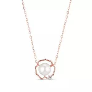 14k 스와진주 꽃송이 목걸이