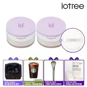 [로트리][금액별GIFT][로트리] 루스 파우더 21호 아이보리 2개세트(증정)퍼프+클렌징스펀지