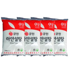 큐원 하얀설탕 3kg X 4개