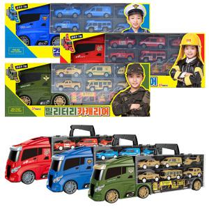 경찰카캐리어 소방카캐리어 밀리터리 장난감자동차 경찰차 소방차 군용차 미니카 장난감차 완구
