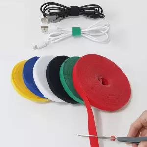 벨크로 케이블타이 롤 찍찍이 선정리 양면 슬림 테이프 전선정리 대용량 10mmx1M당