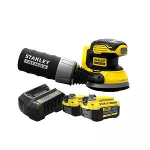 스탠리 SCS220M2S 충전 원형샌더 20V 4A 배터리 2개