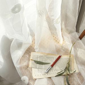 클리티룸 설렘 자수커튼 화이트무드, 작은창용, 135x170, 2장