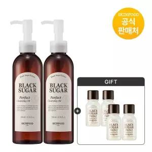 [스킨푸드][공식][2개]블랙슈가 퍼펙트 클렌징오일 + (추가증정) 클렌징 오일 14ml x 4개