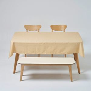 룰루홈 린넨 방수 식탁보 베이지, 90-130, 1개