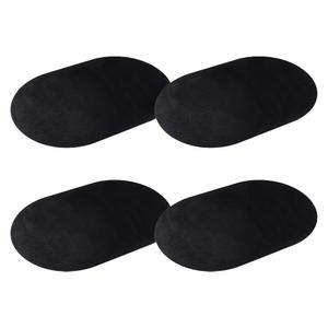 코지테이블 타원 가죽 테이블매트 블랙, 40cm, 4개