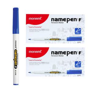 모나미 중간글씨용 네임펜, 청색, FINE, 12입, 2개
