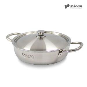 [키친아트]비제이상사 뉴 통3중 스텐레스 인덕션가능 직각 전골냄비 24cm..