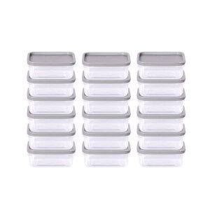 씨밀렉스 납작한 소분 냉장 냉동 보관용기 화이트, 소, 18개