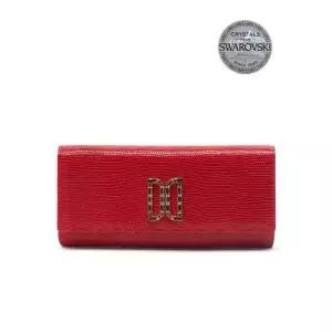 [롯데백화점]닥스 액세서리 [쇼핑백동봉] 레드 스와르브스키 DD로고장식 장지갑 DCWA3E281