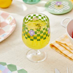 모던하우스 써니데이즈 아크릴, 미니컵, 260ML, 체크, 2개