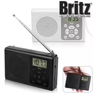 브리츠 BZ-R120 휴대용 라디오 디지털 FM 유무선 이어폰단자 핸드스트랩 캠핑 낚시 등산 효도 미니