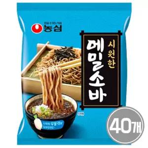 농심 메밀소바 127g 40개 국수 라면